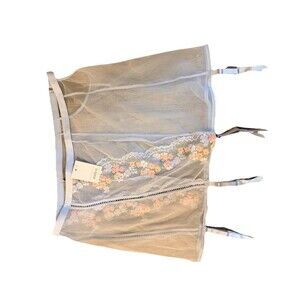 Baby Blue Floral Coquette Garter Belt Woman’s Size X-Large Romantic Sexy Lace
